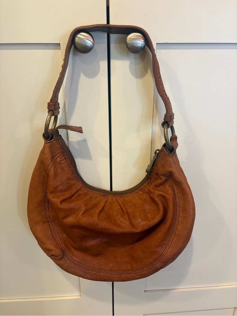 Ugg Brown Leather Hobo Shoulder Bag